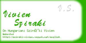 vivien sziraki business card